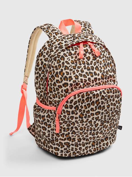 Kids Leopard Print Senior Backpack