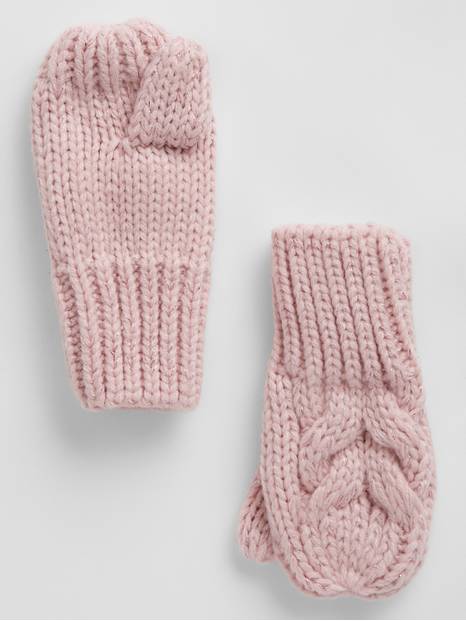 Toddler Cable-Knit Mittens