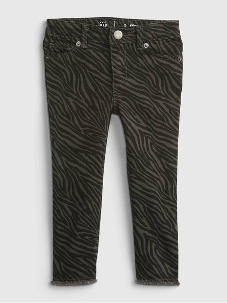 Toddler Zebra Print Skinny Ankle Jeans with Washwell&#153