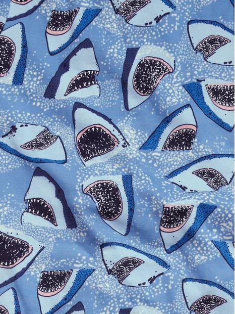 Kids 100% Organic Cotton Shark Print PJ Set