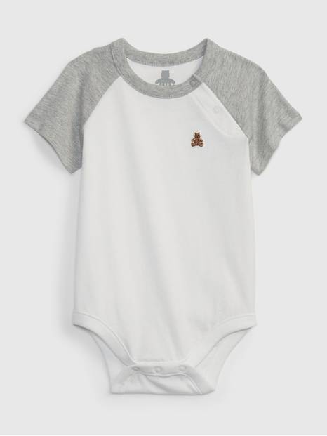 لباس قطعة واحدة 100‏%‏ قطن عضوي بأكمام رغلان للأطفال الرضع