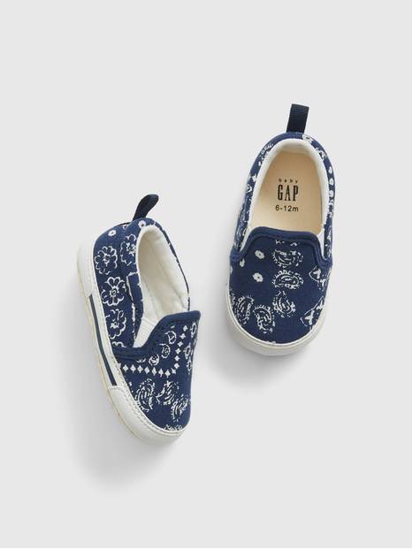 Baby Bandana Print Slip-On Sneakers