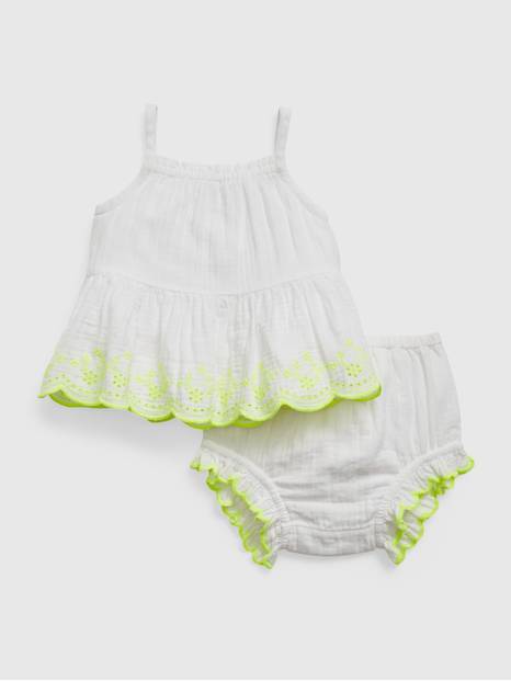 Baby Crinkle Gauze Two-Piece Outfit Set