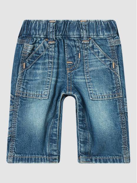 Baby 100% Organic Cotton Carpenter Jeans with Washwell
