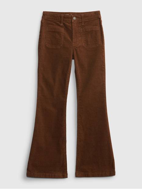 Kids High Rise Flare Corduroy Jeans with Washwell