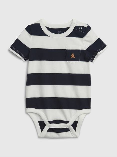 لباس قطعة واحدة ميكس اند ماتش مخطط قطن عضوي 100‏%‏‏ للأطفال الرضع