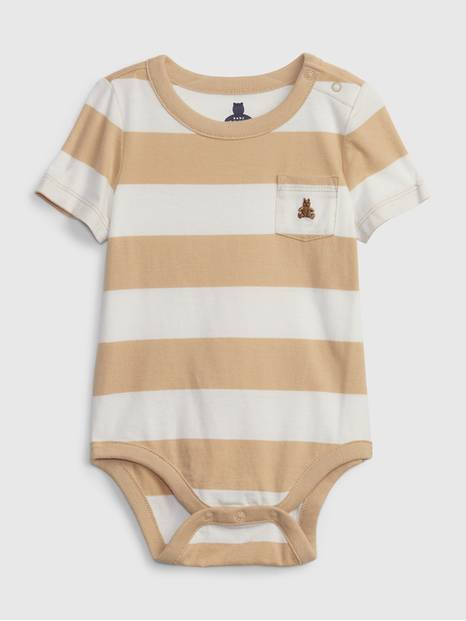 لباس قطعة واحدة ميكس اند ماتش مخطط قطن عضوي 100‏%‏‏ للأطفال الرضع