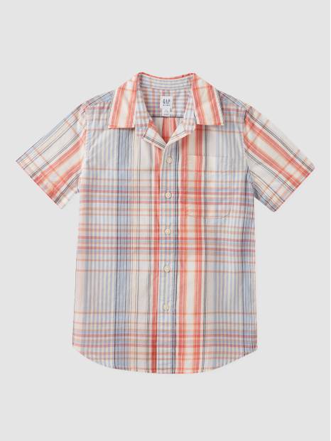 Kids Plaid Button-Down Shirt