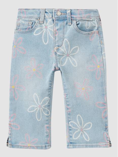 Baby Gap Distressed '70s Flare Floral Jeans with Washwell