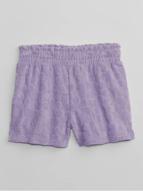 Kids Smocked Terry Pull-On Shorts