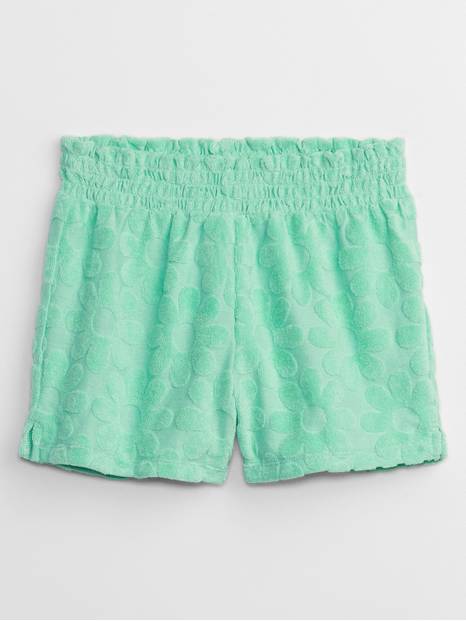 Kids Smocked Terry Pull-On Shorts