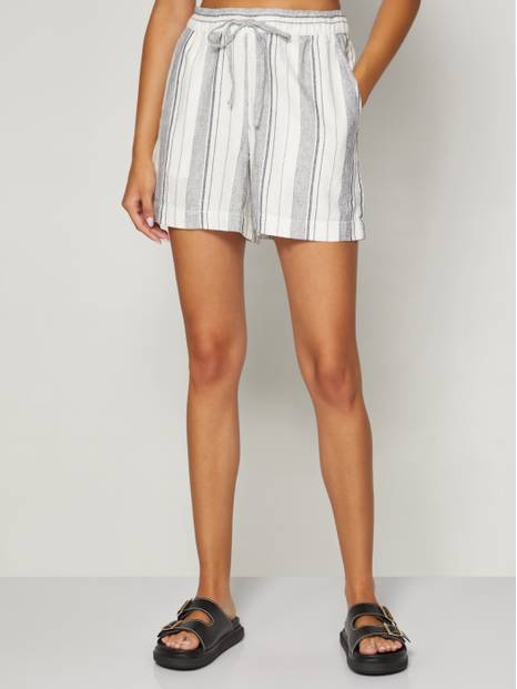 Linen High Rise Pull-On Shorts