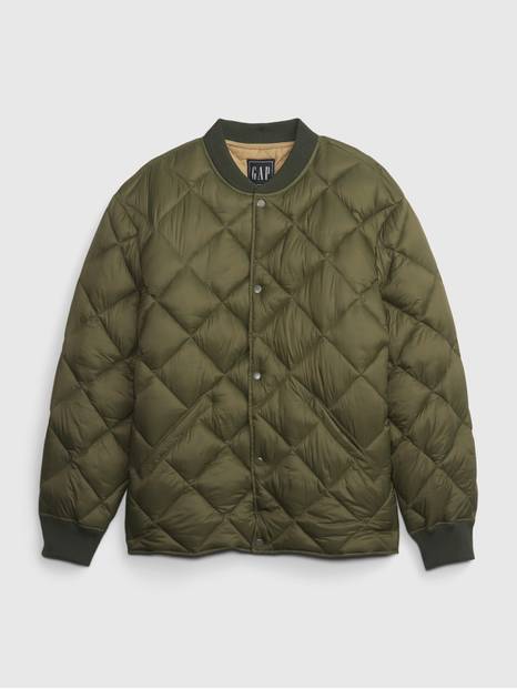 100% Recycled Quilted Bomber Jacket