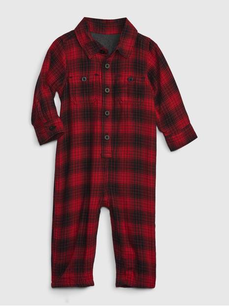 Baby Buffalo Check Flannel One-Piece
