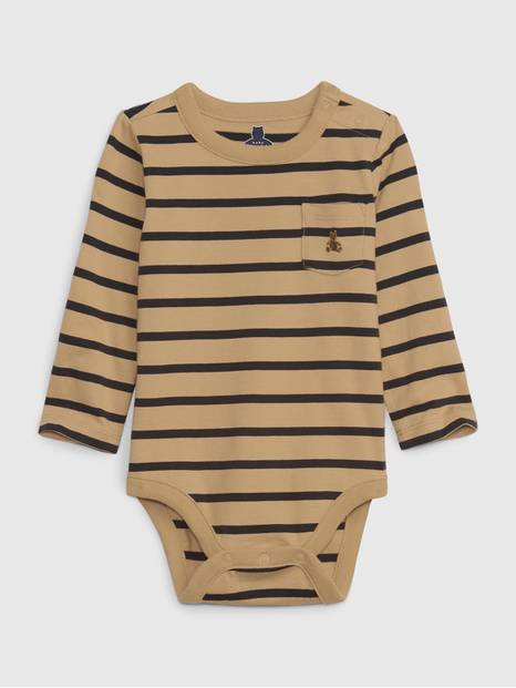لباس قطعة واحدة ميكس اند ماتش مخطط 100‏% قطن عضوي للأطفال الرضع