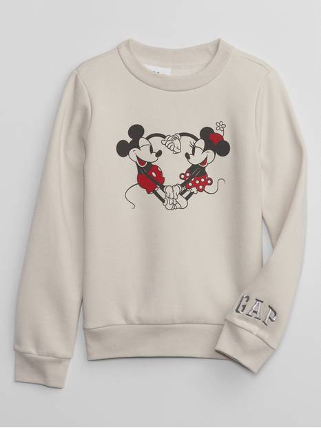 GapKids &#124 Disney Mickey Mouse and Minnie Mouse Graphic Sweatshirt